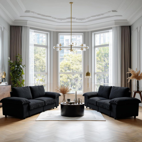 Velvet couch set - couch, comfy